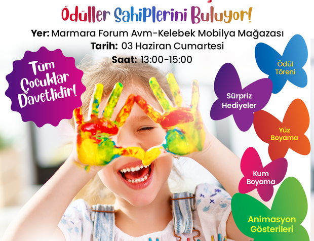 Kelebek Mobilya 5. Geleneksel “Kelebek Kids Resim Yarışması”nda Ödüller 3 Haziran’da Sahiplerini Buluyor