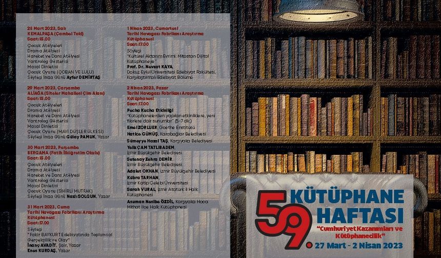 Büyükşehir 59. Kütüphane Haftası’nı etkinliklerle kutlayacak