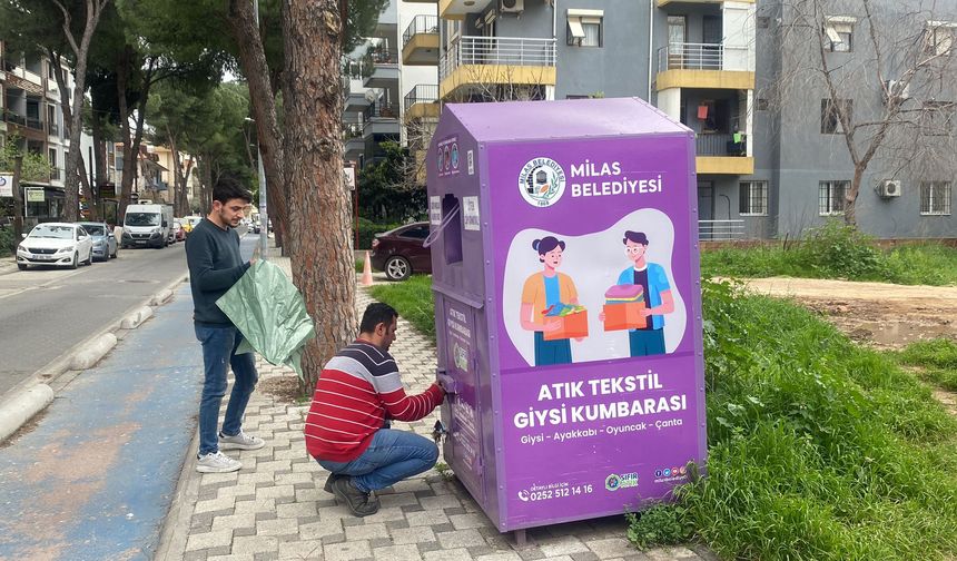 MİLAS BELEDİYESİ, İLK ETAPTA 6 BİN 600 KİLOGRAM ATIK TEKSTİL TOPLADI